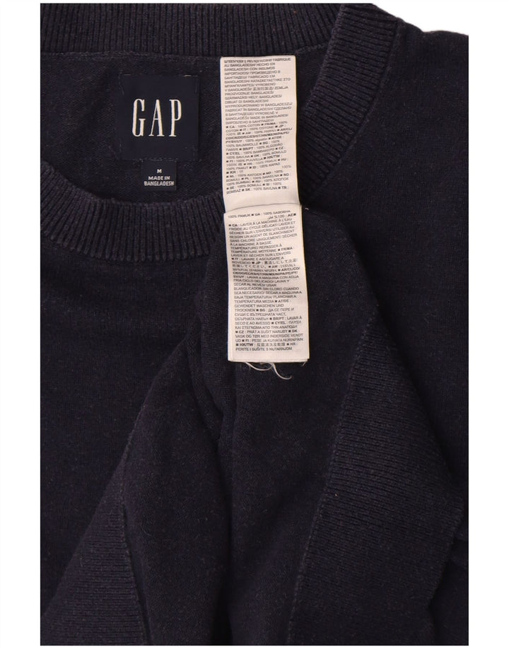 Gap Jersey De Cuello Redondo Para Hombre Jersey De Algodón Azul Marino Medio