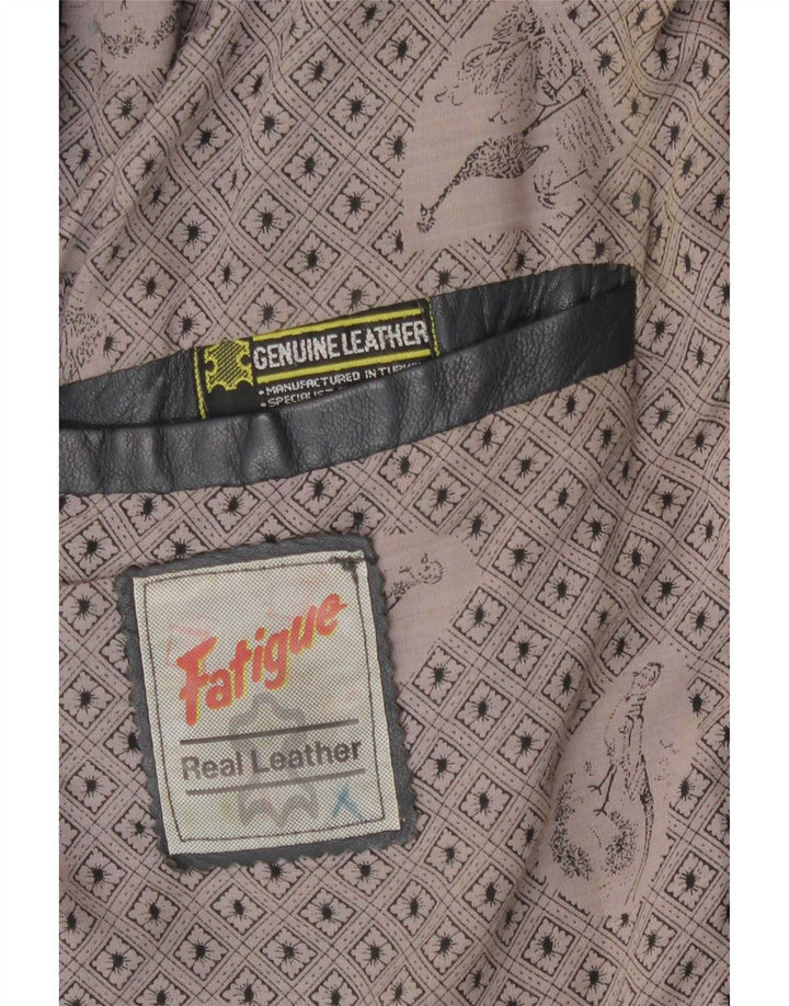 Fatigue Chaqueta de cuero para hombre UK 42 XL Gris