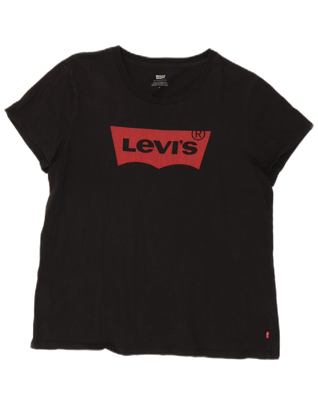 Levi's Camiseta con gráfico extragrande para mujer UK 44 Algodón negro mediano