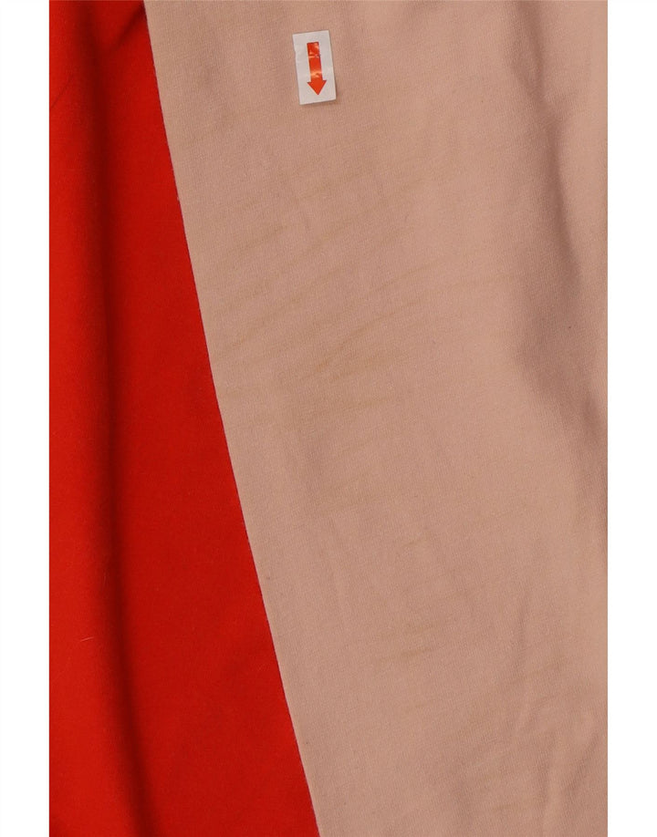 ADIDAS Hombre Graphic Top Manga Larga Algodón Colorblock Rojo Medio