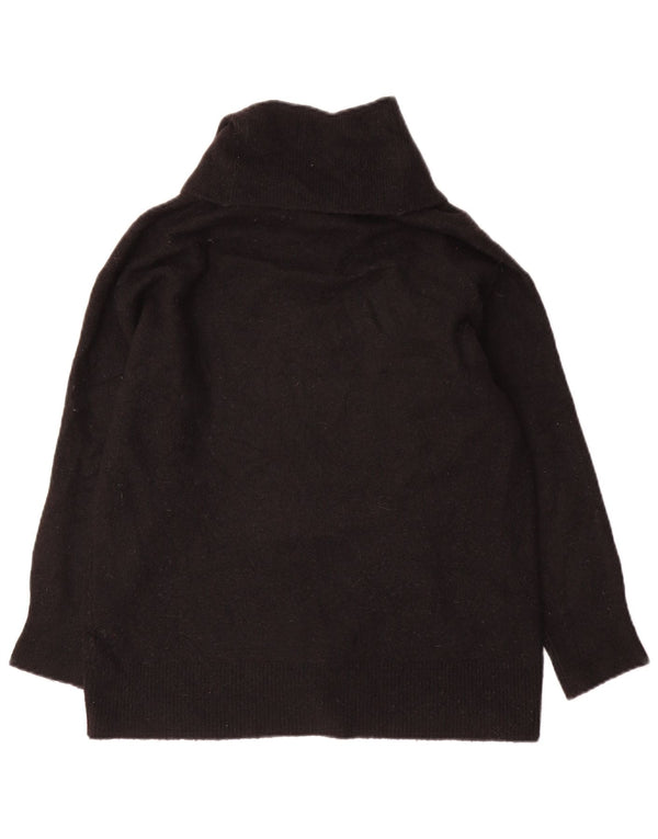 Massimo Dutti Jersey Oversize con Cuello Redondo para Mujer UK 10 Small Negro