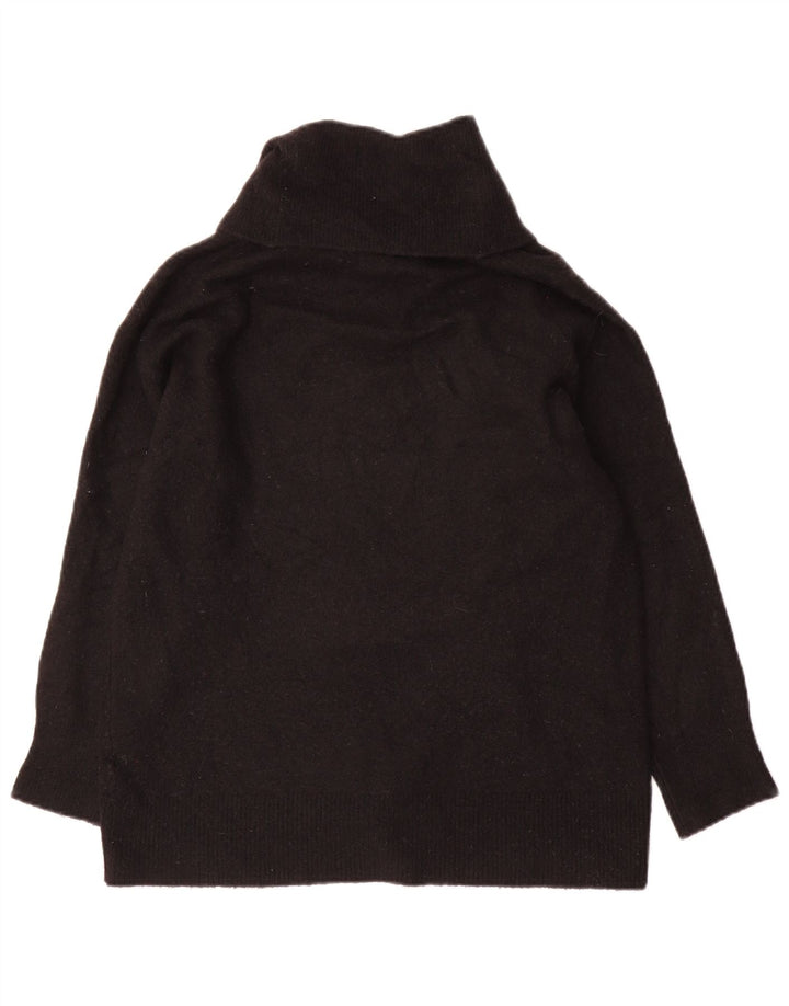 Massimo Dutti Jersey Oversize con Cuello Redondo para Mujer UK 10 Small Negro