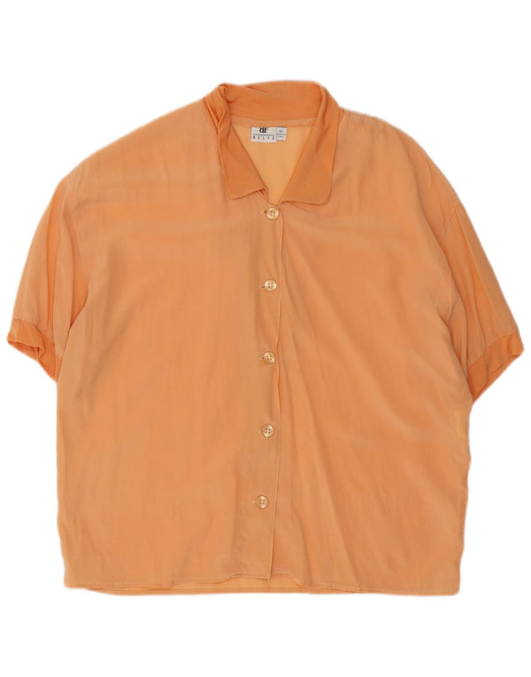 Belfe & Blusa camisera de manga corta para mujer IT 46 Large Seda rosa