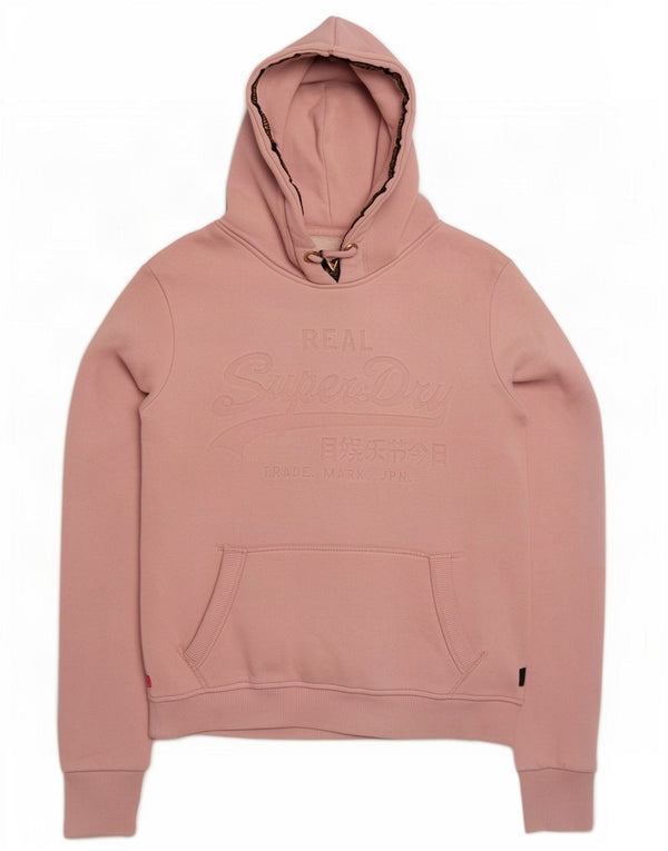 Superdry Jersey con capucha gráfica para mujer Reino Unido 40 Algodón rosa medio