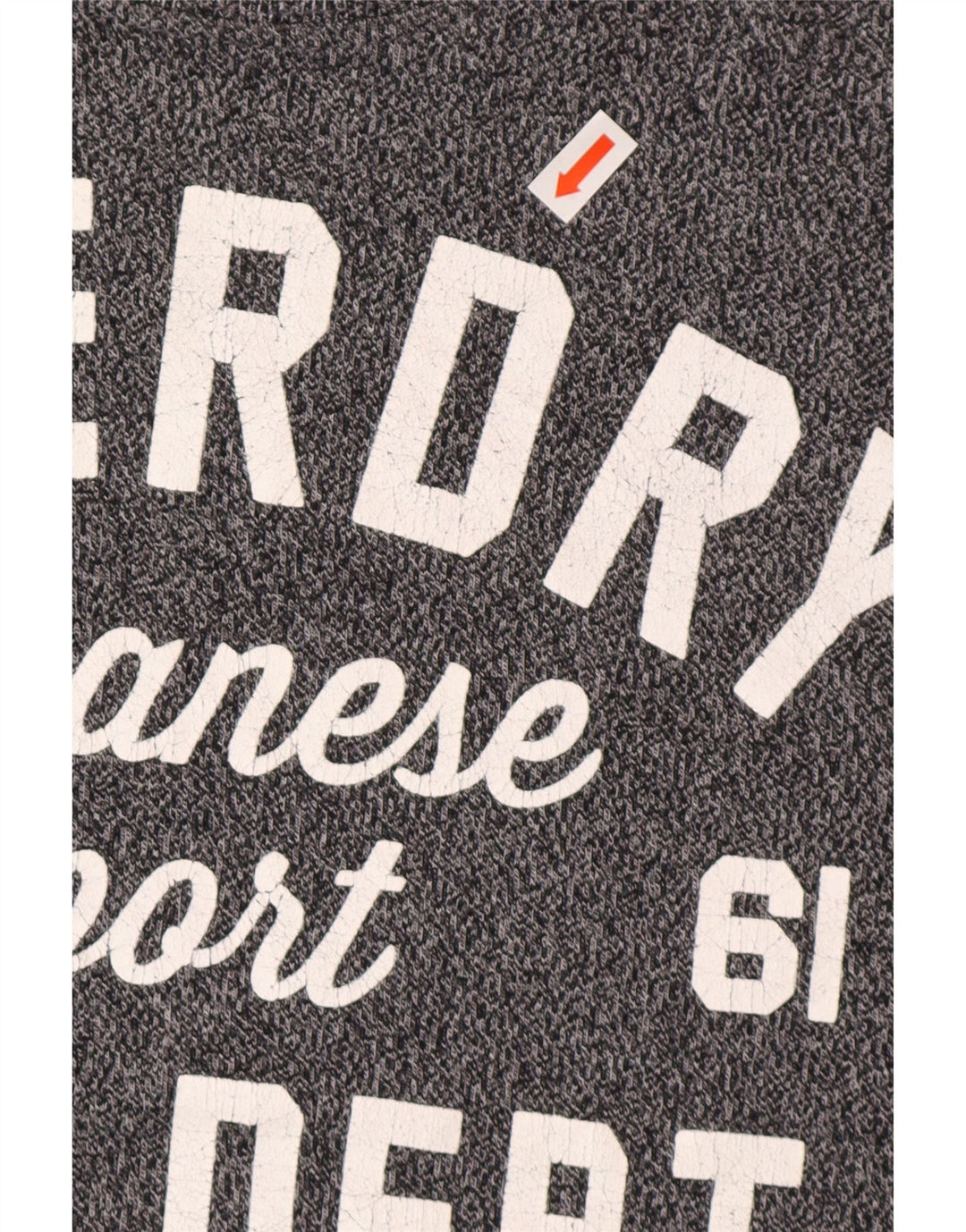 SUPERDRY Camiseta gráfica para hombre Top de algodón moteado gris medio