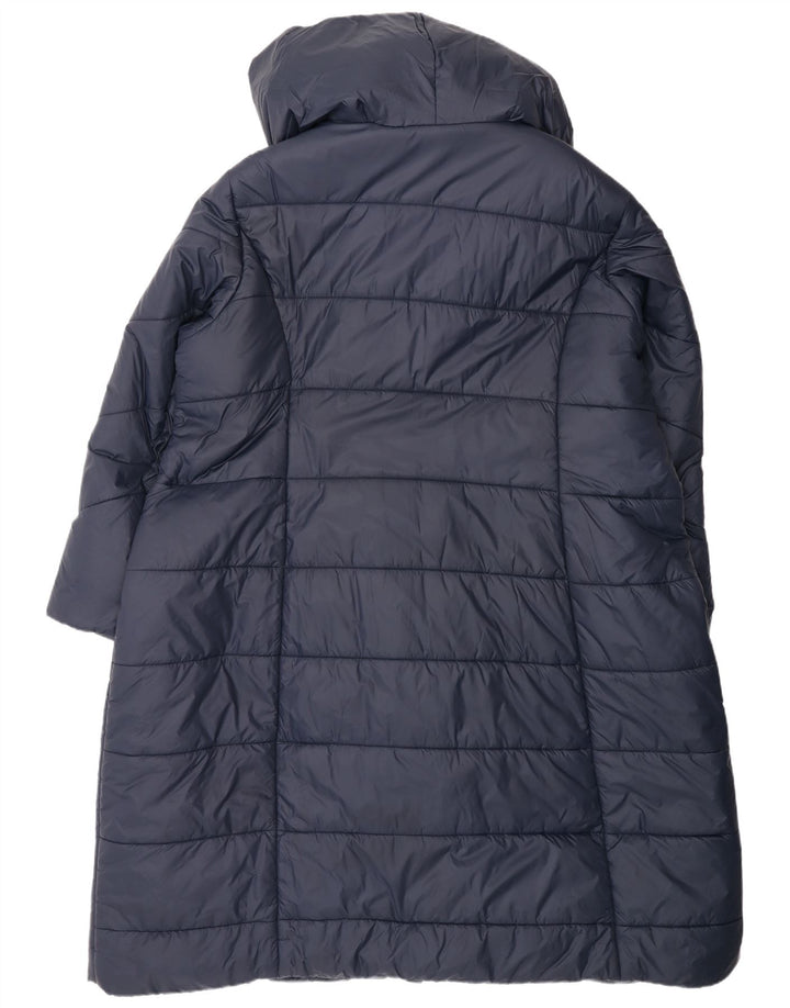 Monsoon Abrigo acolchado extragrande con capucha para mujer UK 22 2XL Azul marino Poliéster