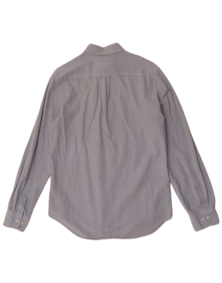 GANT Camisa ajustada de algodón azul medio para hombre