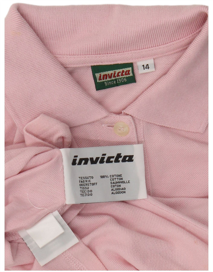 INVICTA Vestido polo sin mangas para mujer UK 44 Algodón rosa medio