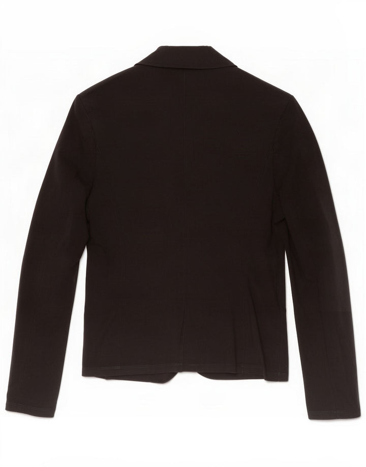 Chaqueta tipo blazer de 2 botones para mujer Max Mara Weekend UK 44 Grande Lycra negra