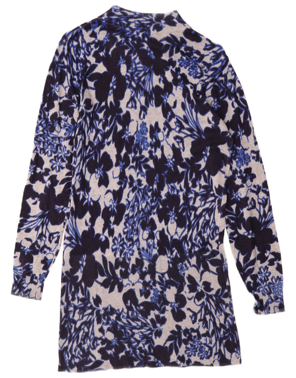 MARKS & SPENCER Vestido tipo jersey para mujer UK 40 Viscosa floral azul grande