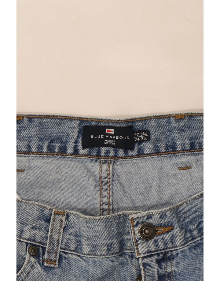 Marks & Spencer Jeans rectos para hombre W38 L29 Algodón azul