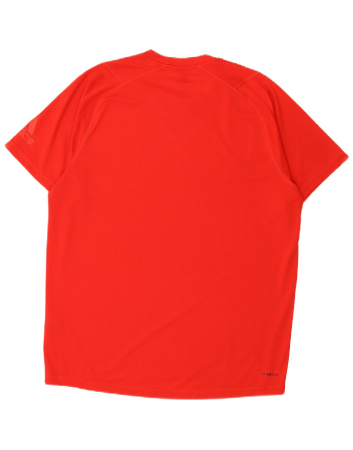 Adidas - Camiseta gráfica Aeroready para hombre, talla grande, poliéster rojo