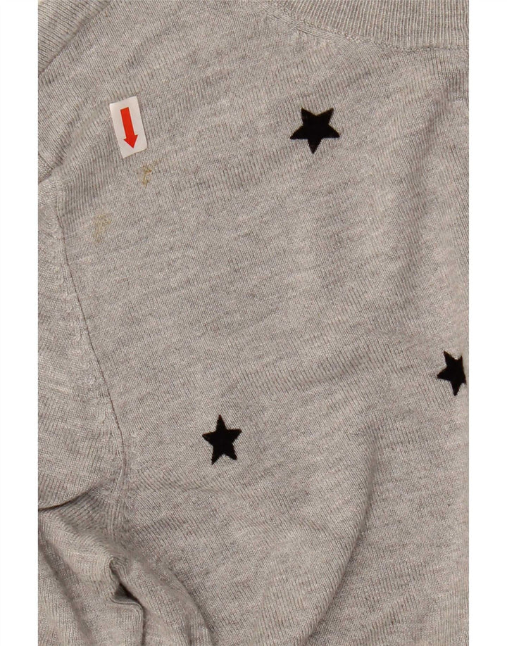 Marks & Spencer Suéter tipo cárdigan corto para mujer UK 10 Small Grey
