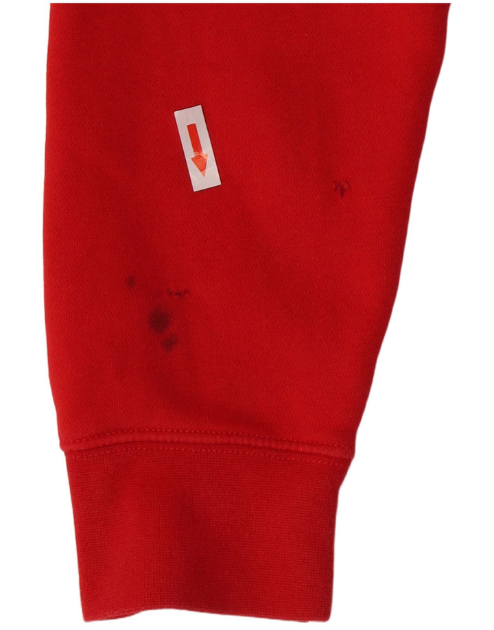 Nike - Sudadera con capucha para hombre, talla pequeña, color rojo, algodón