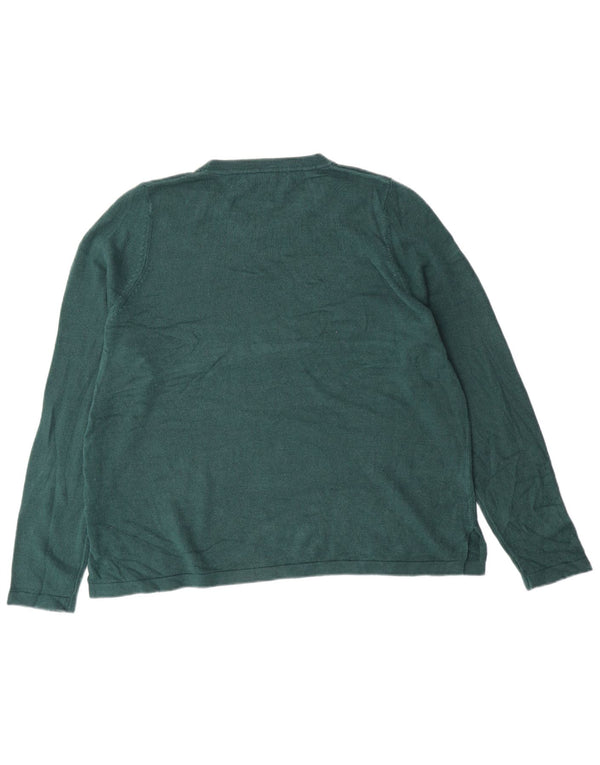 MARKS & SPENCER Suéter tipo jersey con cuello redondo para mujer UK 20 2XL Acrílico verde