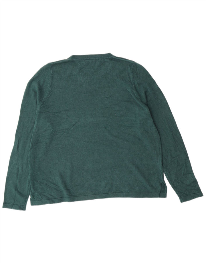 MARKS & SPENCER Suéter tipo jersey con cuello redondo para mujer UK 20 2XL Acrílico verde