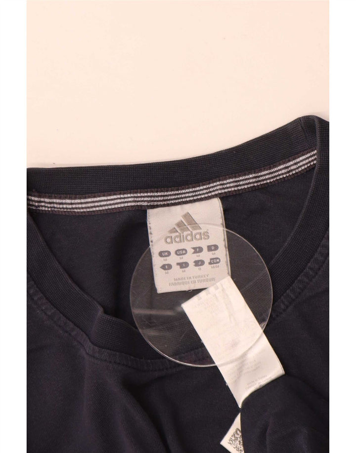 Adidas Hombre Top Manga Larga Medio Azul Marino Algodón