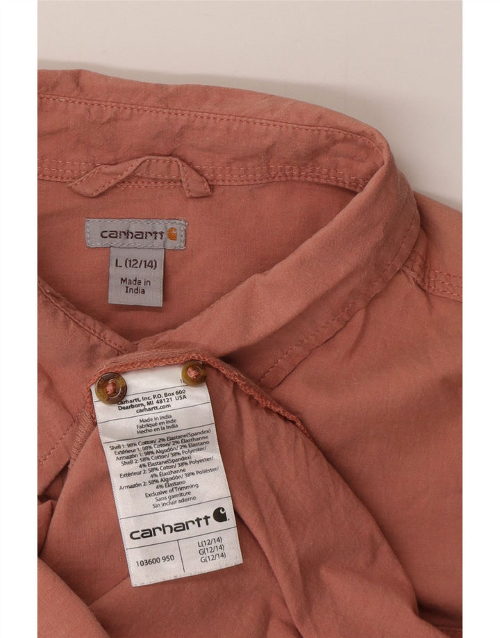 Carhartt Camisa para mujer US 12/14 Grande Rosa Algodón