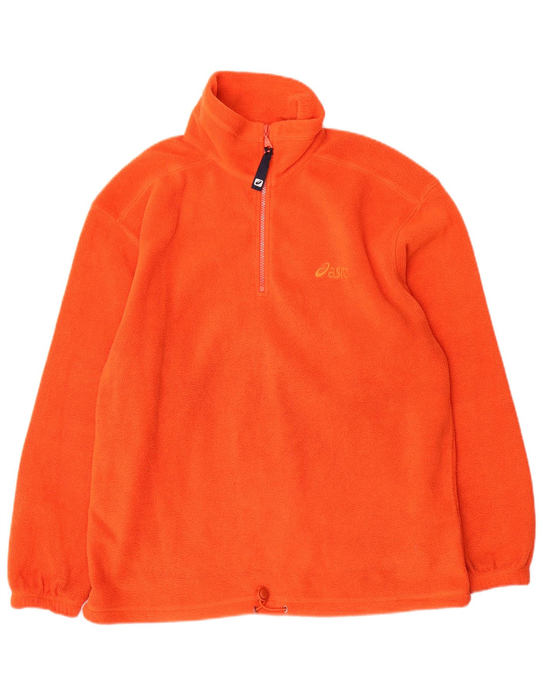 Asics Hombre Zip Neck Fleece Jumper Medio Naranja Poliéster