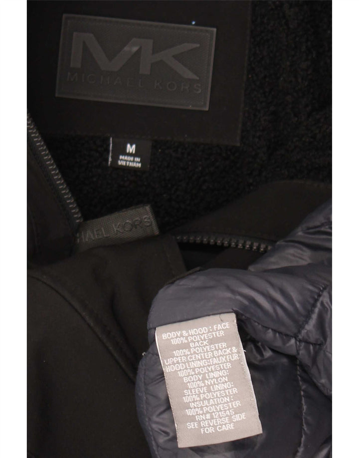 Chaqueta cortavientos con capucha para hombre Michael Kors UK 38 Mediano Poliéster negro