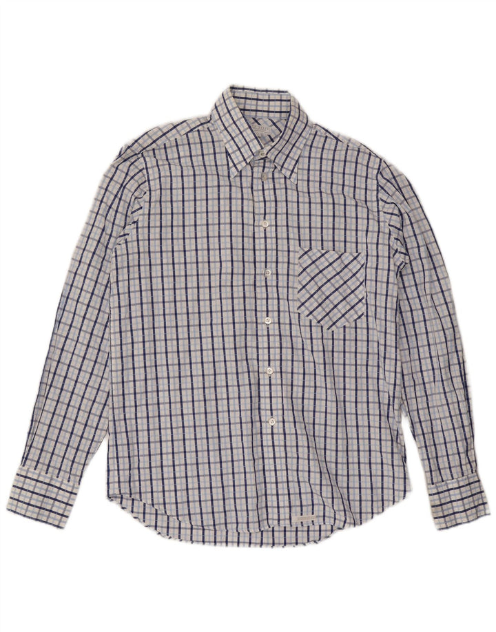 Ted Baker Camisa para hombre Talla 3 Algodón a cuadros azul mediano