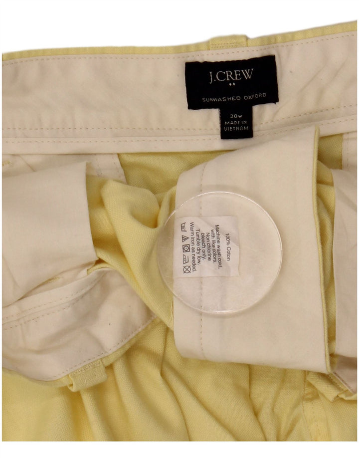 J. CREW Pantalones cortos chinos para hombre W30 Algodón amarillo medio