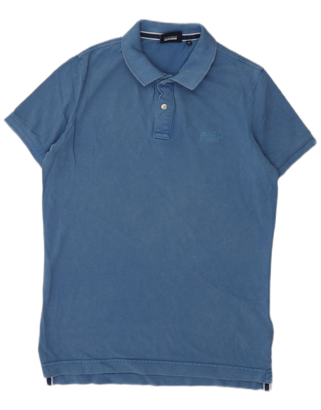 Superdry Polo para hombre de algodón azul grande
