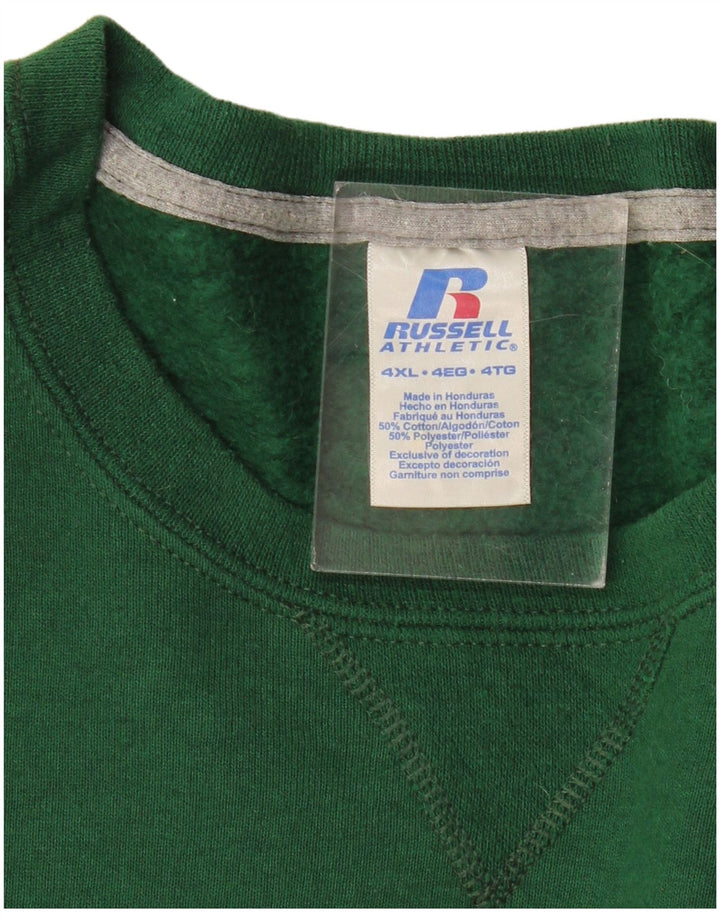 RUSSELL ATHLETIC Sudadera Hombre Jersey 4XL Algodón Verde