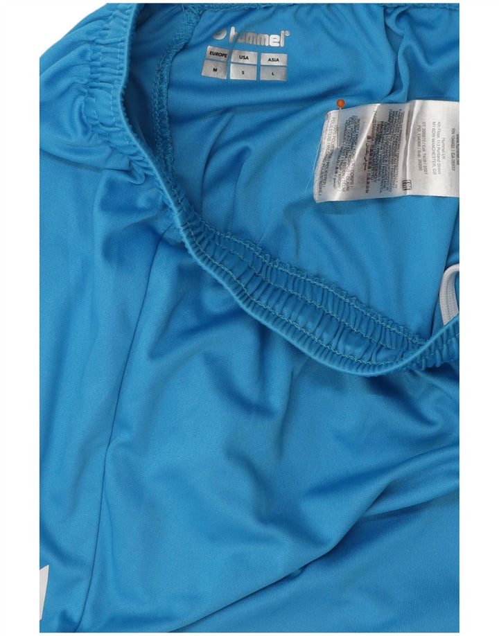 HUMMEL Pantalones cortos deportivos con gráficos para hombre, poliéster azul pequeño