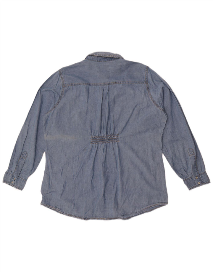 Izod Camisa vaquera para mujer UK 46 Algodón azul grande