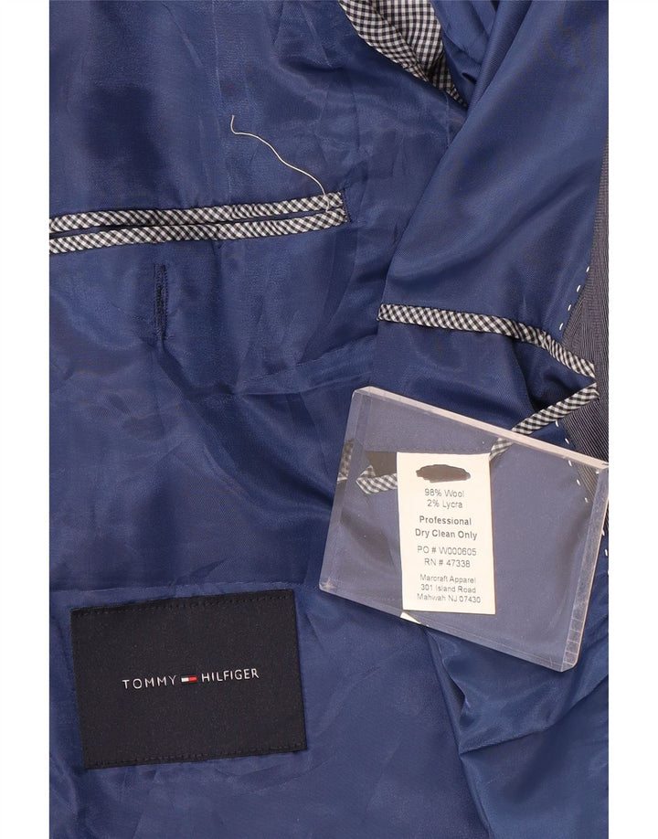 Tommy Hilfiger Chaqueta tipo blazer de 2 botones para hombre UK 38 Lana gris medio