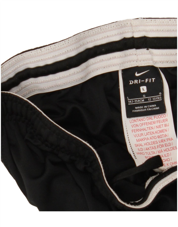 NIKE Pantalones cortos deportivos Dri Fit para niños 12-13 años Grande Poliéster negro