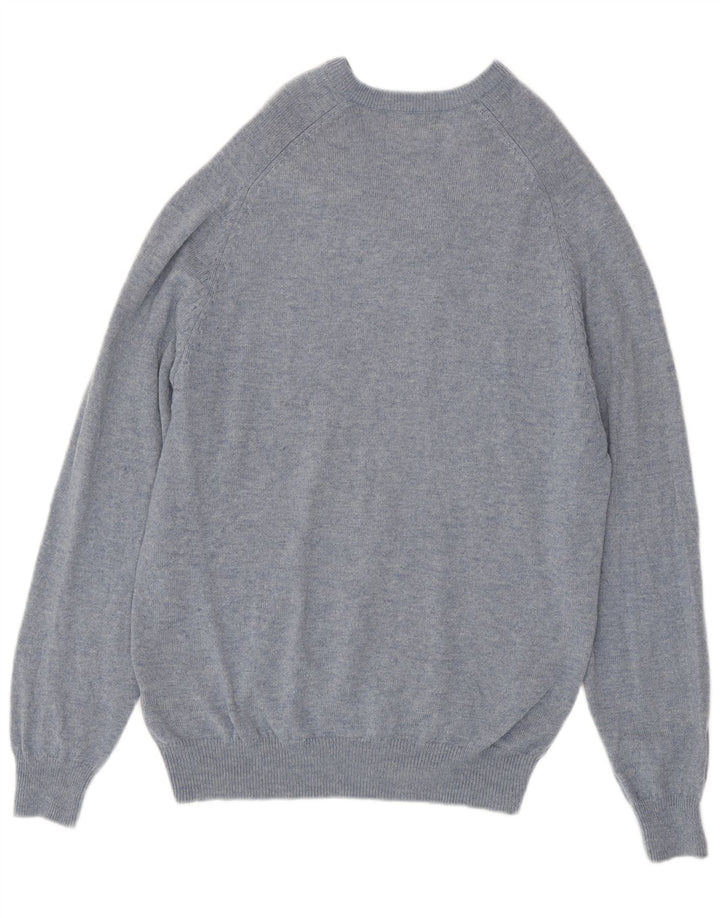 Marks & Spencer Jersey con Cuello en V Azul Harbor para Hombre Azul Medio