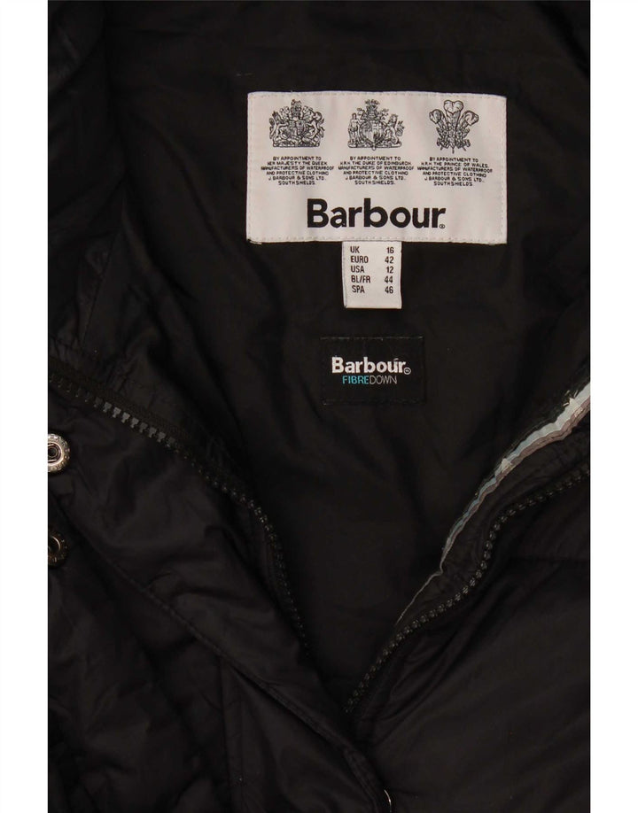 Barbour Abrigo acolchado para mujer Reino Unido 46 Grande Negro