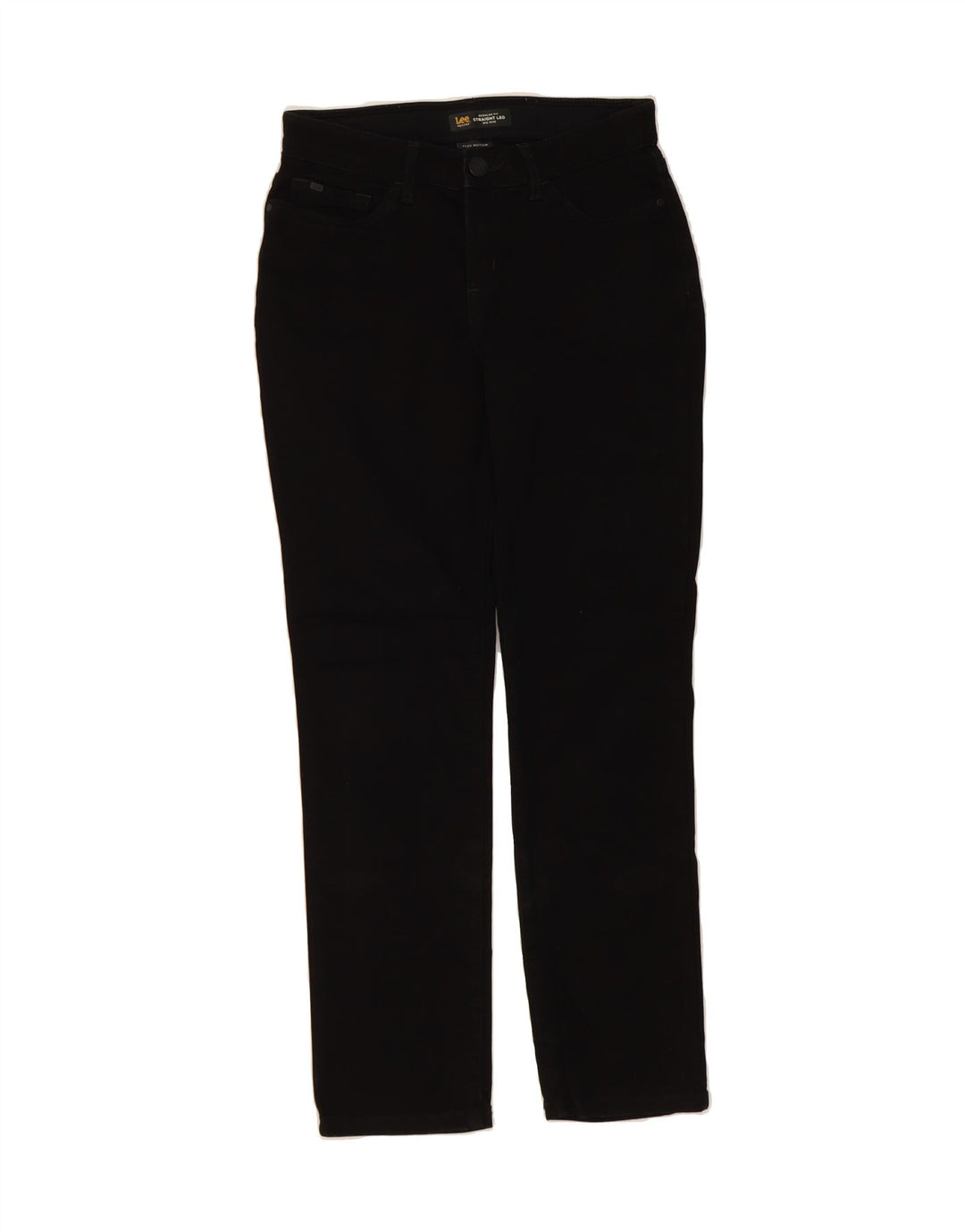 LEE Womens Mid Rise Straight Jeans US 4 Small W28 L28 Black Cotton Vintage Lee and Second-Hand Lee from Messina Hembry 