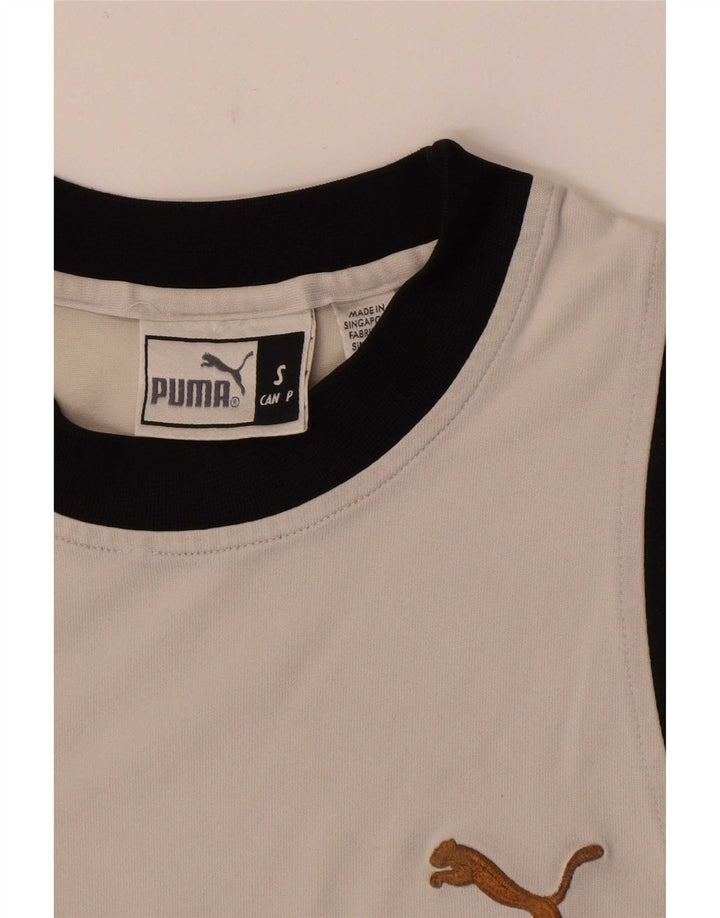 Camiseta Puma Hombre Top Small Blanco Colorblock
