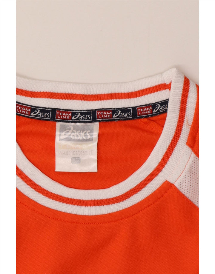 Asics - Camiseta gráfica para hombre, talla grande, color naranja, poliéster