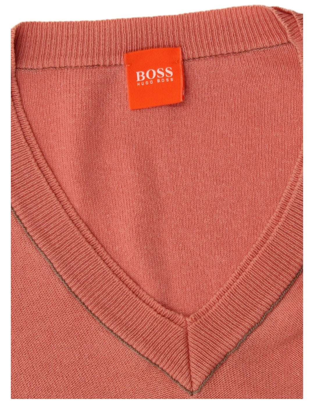 Hugo Boss Hombre | Jersey con cuello en V Rosa medio