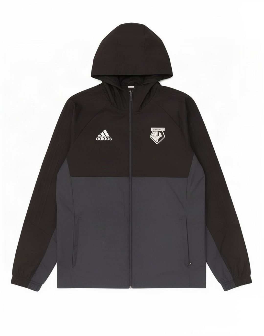 Adidas - Chaqueta impermeable con capucha para hombre, talla 40, color negro, poliéster