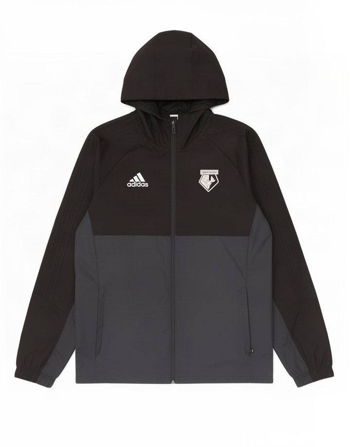 Adidas - Chaqueta impermeable con capucha para hombre, talla 40, color negro, poliéster