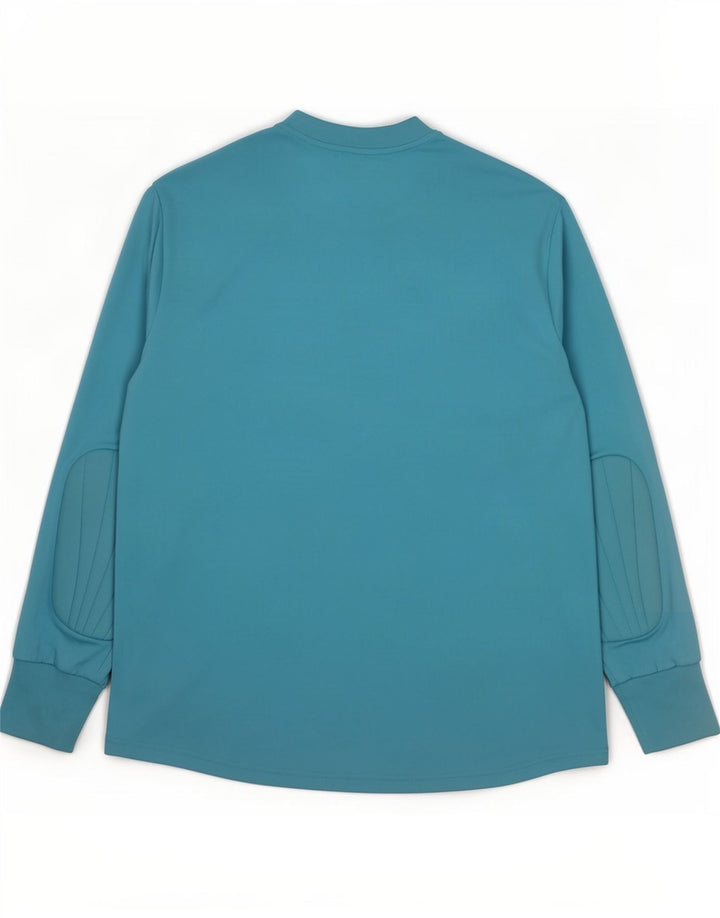 Adidas Mens Climalite Top Manga Larga Grande Azul Colorblock Poliéster