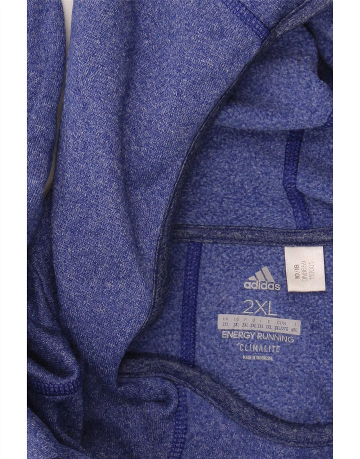 Adidas Hombre Sudadera Con Capucha Manga Larga 2XL Azul