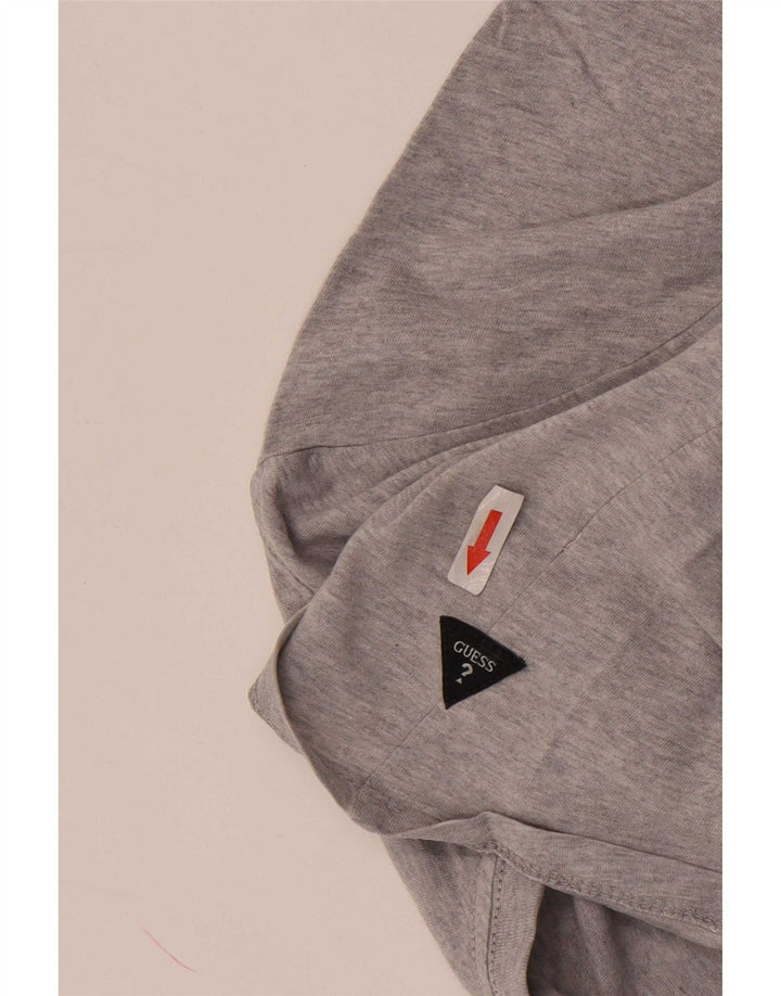 Guess Camiseta Gráfica Para Hombre Top Pequeño Gris