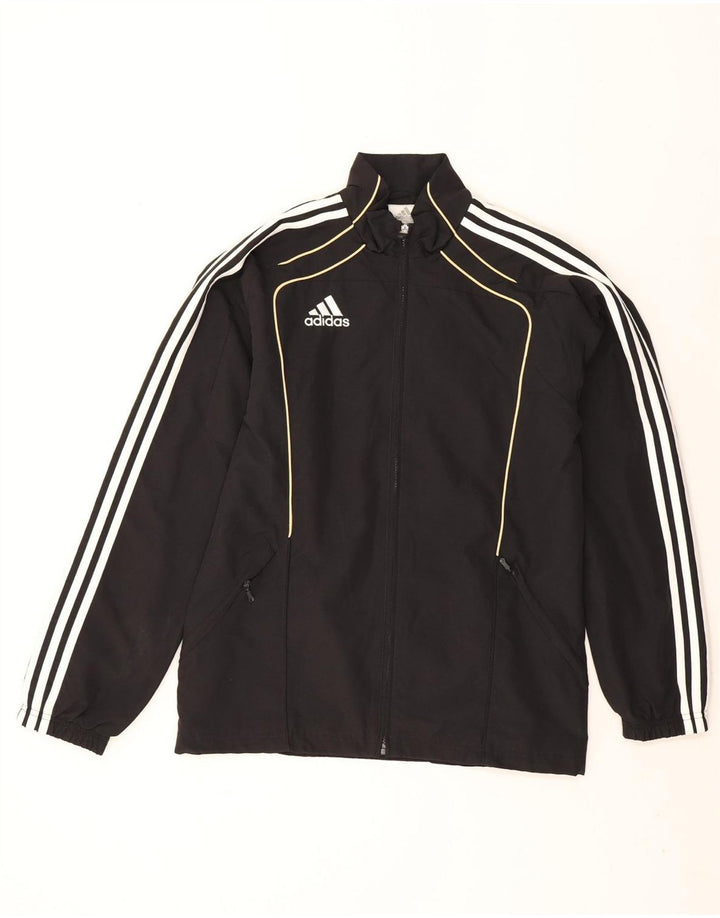 Adidas - Chaqueta de chándal para hombre, talla 34/36, poliéster negro pequeño