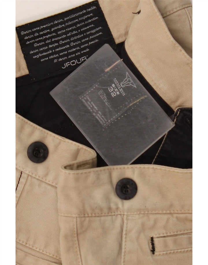 VINTAGE Pantalones chinos delgados para hombre W32 L33 Algodón beige