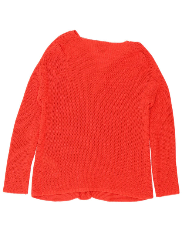 Massimo Dutti Cárdigan Abierto para Mujer UK 10 Small Rojo Algodón