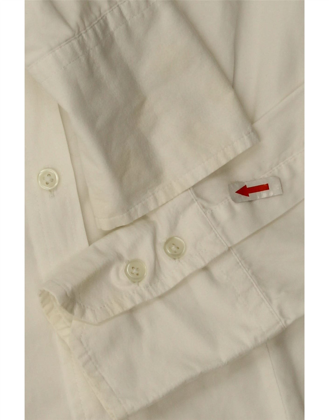 Camisa Benetton Mujer ES 40 Pequeña Algodón Blanco