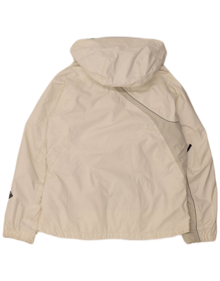 COLUMBIA Chaqueta cortavientos de titanio para mujer UK 40 Grande Blanco Colorblock