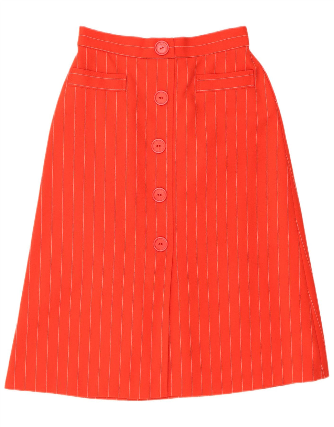TREVIRA Womens A-Line Skirt EU 40 Medium W28 Red Pinstripe Polyester