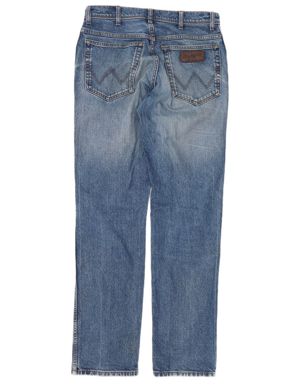 Wrangler Vaqueros rectos elásticos Texas para hombre W32 L34 Algodón azul